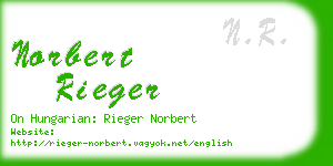 norbert rieger business card